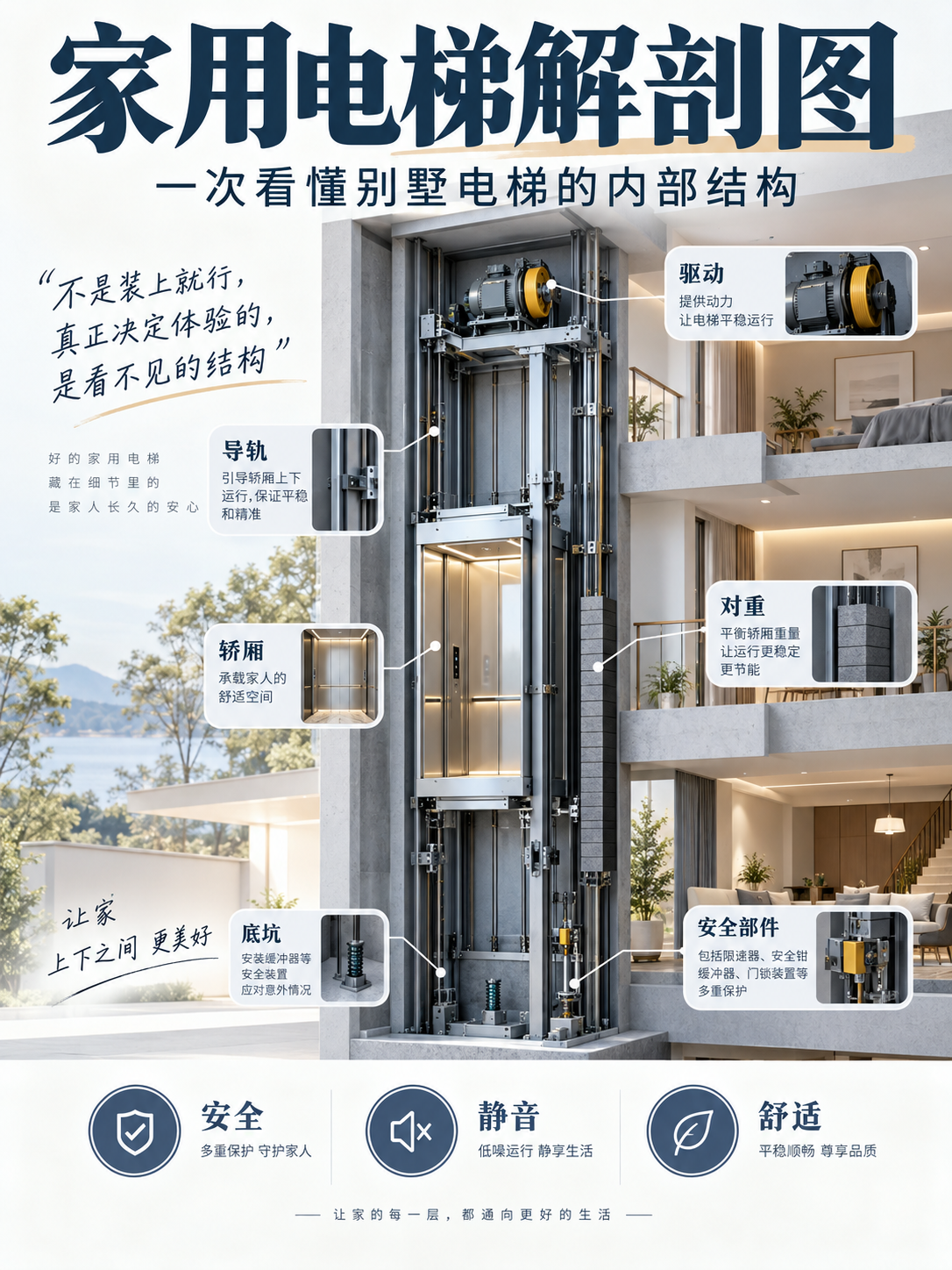 东莞家用电梯里面到底藏了什么？一张图拆给你看